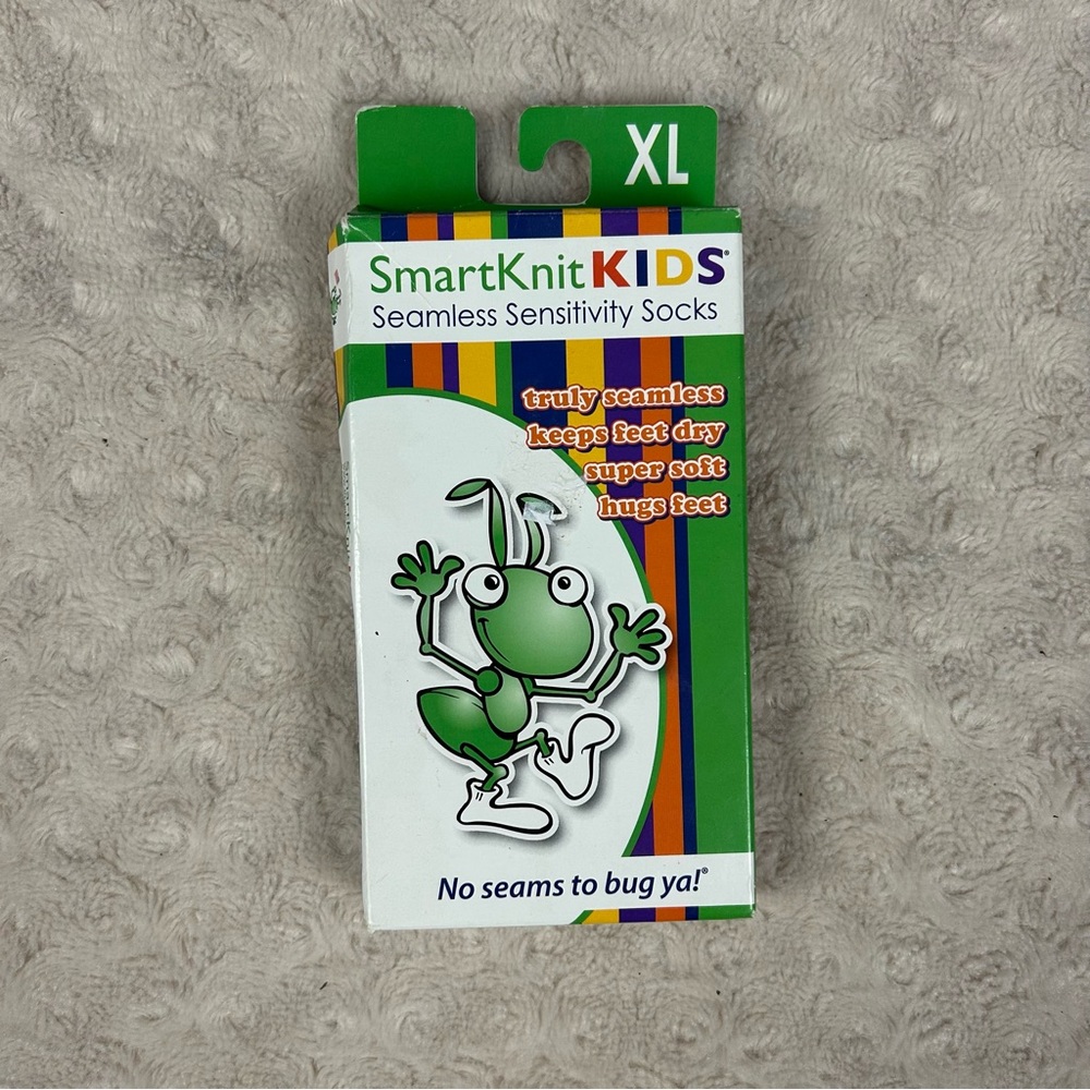 Smart Knit Kids Seamless Sensitivity Socks Navy Blue XL